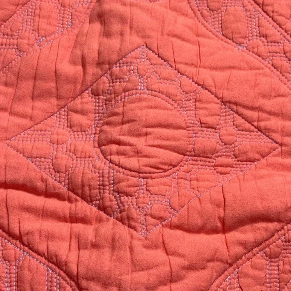 Anthropologie Cambridge Quilted Euro Pillow Sham 26” x 26” - Picture 2 of 9